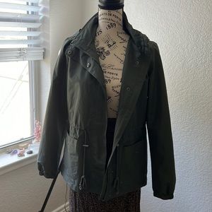 Copper Key Rain Hunter Green Jacket with hood